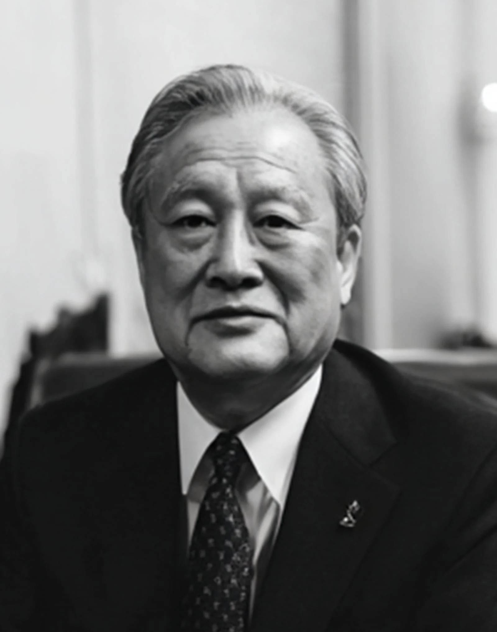 흑백사진 컬러 영정 — 옛 양복 사진을 또렷한 색감으로 — before