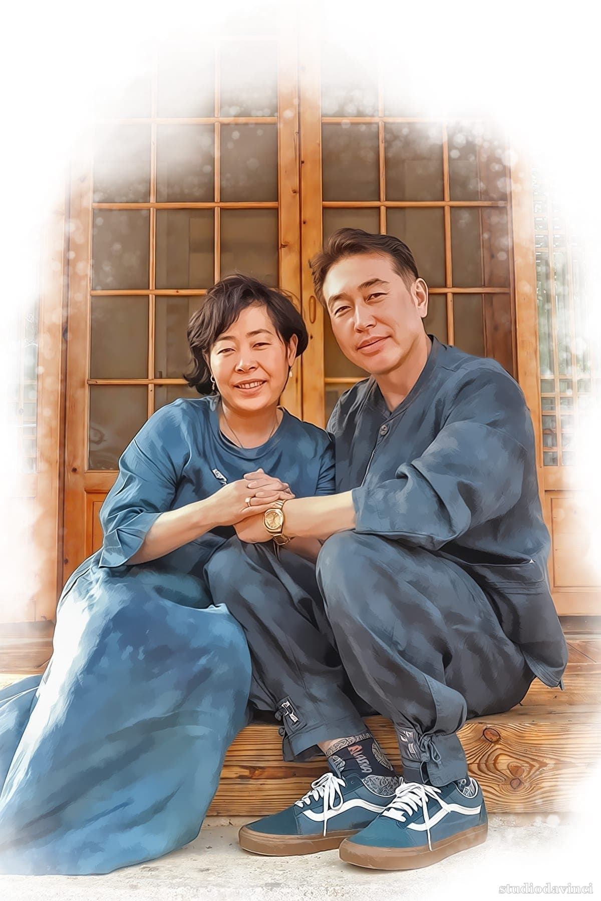 정밀 초상화 (두 분) — 4R 아트지로 모시는 한 점